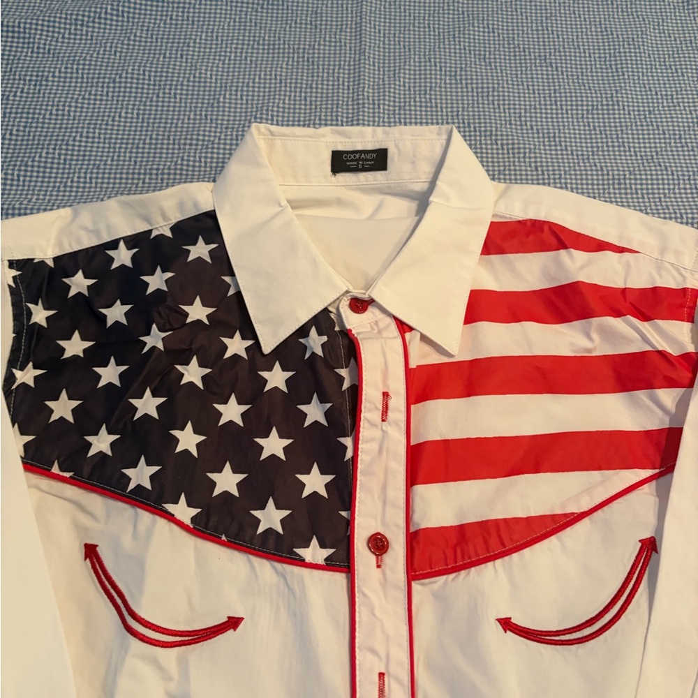 Quince Patriotic Stars and Stripes Shirt